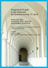Gregorianik Projekt in der Fastenzeit 2025
