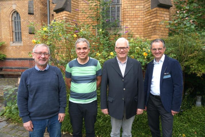 Diakon Klaus Kehrbusch, Pastoralreferent Martin Kalff, Pfarrer Dr. Ansgar Steinke, Pfarrvikar Benedikt Bünnagel (v.l.n.r.)